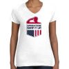 Women's Fine Jersey V-Neck Tee Thumbnail